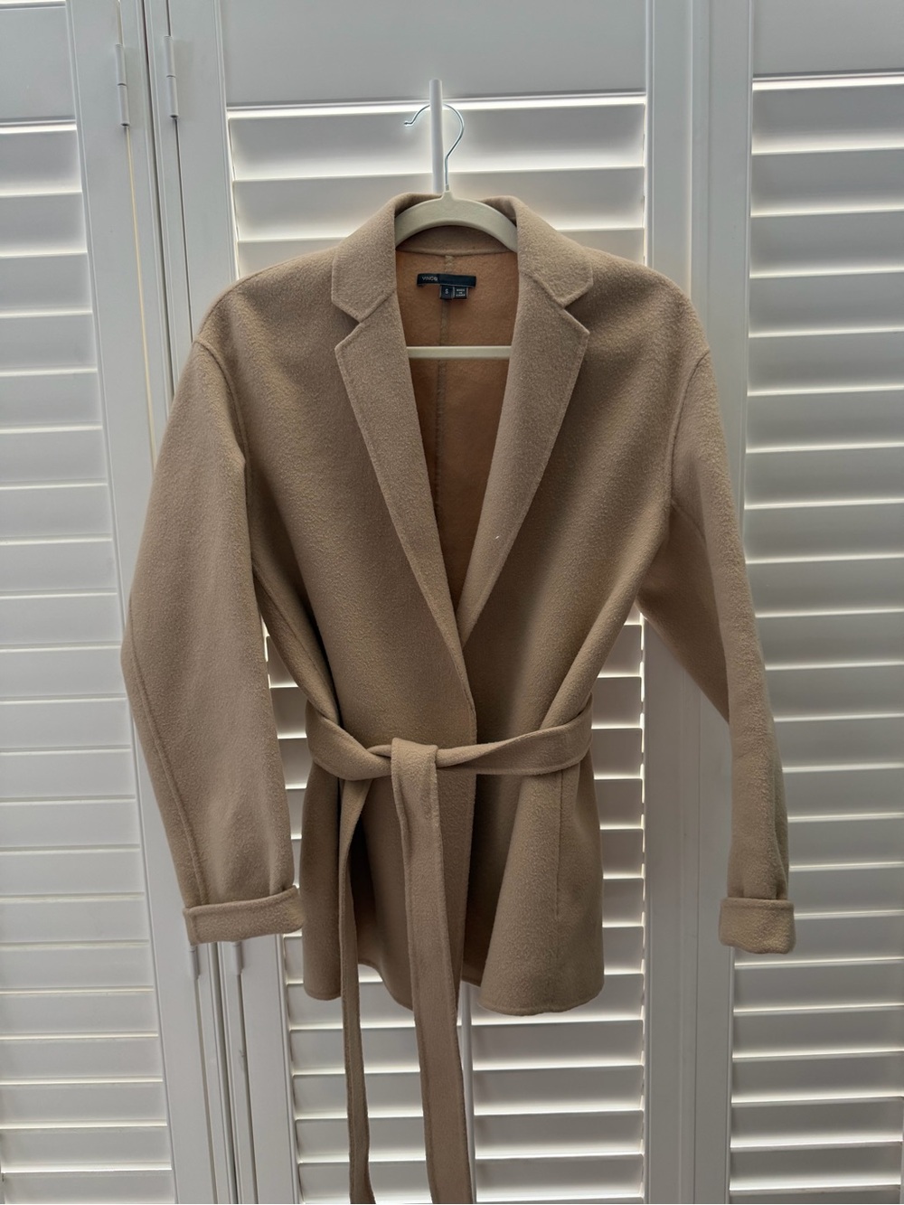 Vince Camel Belted Wool Blend Blazer